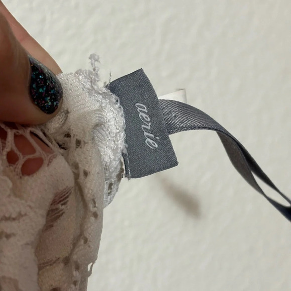 Aerie White Lace Bralette with Ruffle Size Small | festival | boho | feminine | - Picture 2 of 7